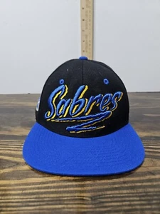 Vintage Black And Blue Buffalo Sabres Snapback Hat/Cap Zephyr NHL - Picture 1 of 8