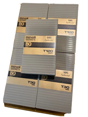 Lote 5 VHS MAXELL PROFESIONAL EPILAXIAL T120 Y 30 CALIDAD BROADCAST CLAMSHELL Foto 1 de 2