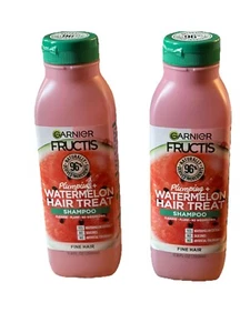 Garnier Fructis Plumping Watermelon Hair Treat Shampoo 11.8 oz Pack Of 2 - Picture 1 of 4
