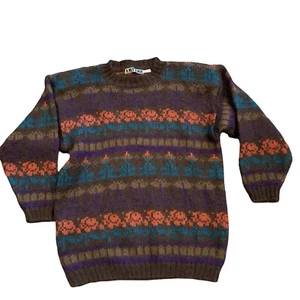 Vintage 90s Knit Knit Mohair Blend Sweater Women's size Medium fuzzy - Picture 1 of 7