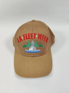 LA FLEET WEEK Navy Baseball Cap Corps Military One Size NEW Tan marines - Picture 1 of 6