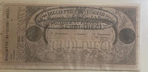 STATO PONTIFICIO - BANCONOTA ANTICA 10 SCUDI 1885 DELEGAZIONE BOLOGNA MASTERPHIL - Picture 1 of 14