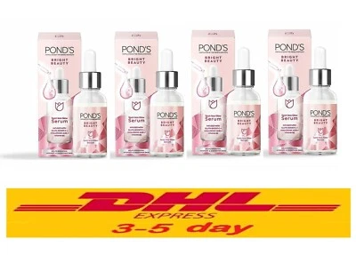 4x 30g Pond's Bright Beauty 3D Glow Power Suero Gluta Hya Blanqueador Rostro Radiante Foto 1 de 4