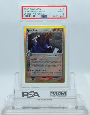POKEMON EX DELTA SPECIES TYRANITAR #16 RARE HOLO FOIL CARD PSA 9 MINT #28601496 - Image 1 of 3