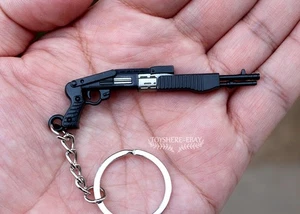 mini gun SPAS12 shot gun full metal key chain toy gift 9cm black color - Picture 1 of 2