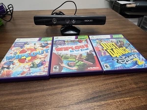 Xbox360 Kinect Sensor Bar And 3 Games. Bundle - Picture 1 of 6