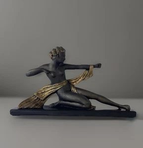 Art Deco Gipsfigur Diana Jägerin Modell von Santi nummeriert restauriert - Bild 1 von 18
