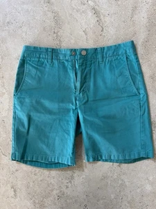 Bonobos Chinos Shorts 7” Inseam Turquoise Cotton Men's 29” Waist - Picture 1 of 3