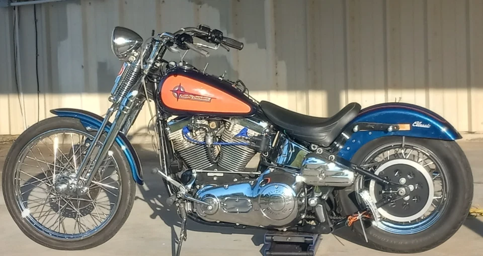 Sillín de asiento de cuero Corbin Hollywood Harley Davidson Softail 84-99 negro Foto 1 de 4