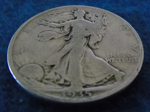 1935-P 1935P 1935 P WALKING LIBERTY 90% SILBER HALF DOLLAR 50C Cent Fifty 1/2 - Bild 1 von 6