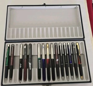 Vintage Parker Salesman Sample Case W Fountain Pens, Ballpoint & Mechanical - Picture 1 of 7