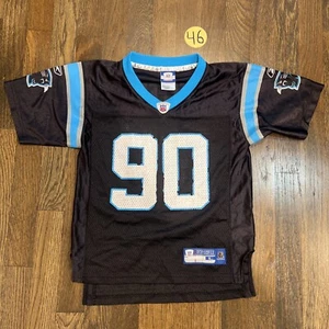 Carolina Panthers Julius Peppers Reebok NFL Football Jersey Vintage Youth L Rare - Picture 1 of 6