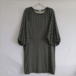 Max Studio Women's Green Black Balloon Sleeve Round Neck Geometric Dress Size XL - Picture 1 of 7
