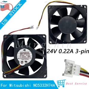 Inverter Cooling Fan 24V For Mitsubishi NC5332H74A MMF-09D24TS-MM6 3-Pin - Picture 1 of 4