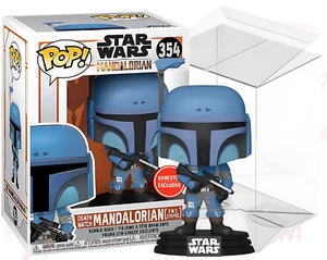 Star Wars Funko POP 354 Mandalorian Death Watch Two Stripes Gamestop Exclusive - Picture 1 of 13