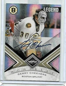 Gerry Cheevers 2011 Panini Limited Gold Monikers Legend certificado autógrafo #/25 - Imagen 1 de 1