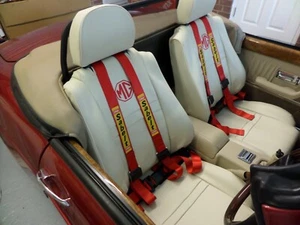 FODERE SEDILI AUTO ASIAM MG TF SIMILPELLE SABBIA logo rosso anni 2002/2007 - Imagen 1 de 1