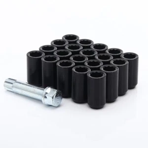 Japan Racing Sternmuttern 20er Set M14x1,5 Höhe 32mm schwarz Ø Kopf 20mm + Key - Bild 1 von 2