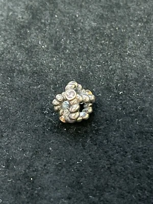 PANDORA BINDING BEAUTY CHARM RETIRED 14K GOLD PINK SAPPHIRE STER SILV 790410 NEW - Image 1 of 4