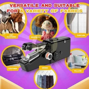 Mini DIY Portable Sewing Machine Electric Tailor Stitch Handheld Cordless Kit US - Picture 1 of 5