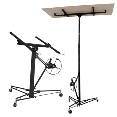 HOMGARDEN-STORE Heavy Duty 11Ft 150lbs Drywall Hoist Crane Plaster Board Panel Sheet Lift Lifter