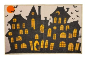 Cozy Haunted House Halloween Kitchen Rug – Anti-Slip Backing, 20” x 30” Spooky - Picture 1 of 10