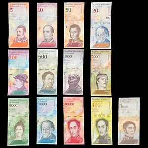 Venezuela 13 Banknote Set Bolivares Currency Soberano Banknote World Paper Money - Imagen 1 de 14