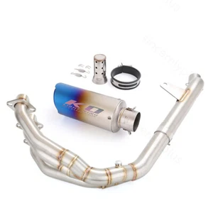 Slip For Triumph Trident 660 Tiger 660 Exhaust Front Link Pipe Muffler Silencers - Picture 1 of 8