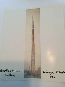 Frank Lloyd Wright High Quality Reproduction Vtg Mike High Building Chicago Ill - Picture 1 of 5