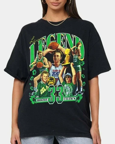 Boston Celtics Larry Bird T-Shirt Vintage Gift For Men Women Funny Tee Cover