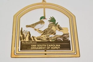 South Carolina Ornament of Hope Anne Worsham Richardson 1995 Wood Ducks w/ COA - Picture 1 of 5
