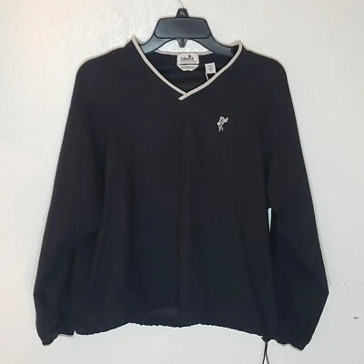 Jaqueta masculina Ashworth pulôver resistente ao vento água preta média  - Imagem 1 de 4