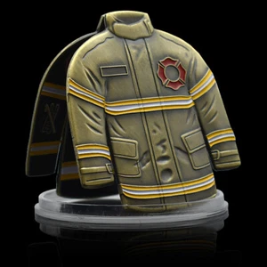 American Fire Fighters Suit Shape Bronze Medal Fans Collectibles Protect Coin - Bild 1 von 12