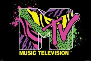 MTV LOGO 24X36 POSTER MUSIC TELEVISION CLASSIC ICONIC 90'S NOSTALGIA GIFT VH1!!! - Picture 1 of 1