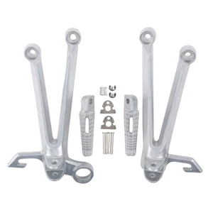 Passenger Foot Pegs & Bracket Holder Set Fit For Suzuki GSXR1000 05-06 - Picture 1 of 5