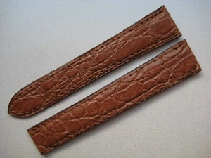 GENUINE CARTIER TANK WATCH STRAP BAND 16x14 mm TAN CAMEL BROWN REPTILE LEATHER - Picture 1 of 12