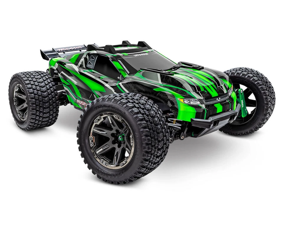 Traxxas 67097-4-GRN - Rustler VXL Ultimate 1/10 4X4 Stadium Truck RTR Green