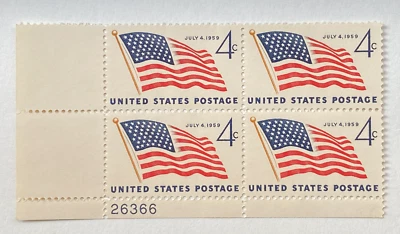 Scott #1132 Plate Block of Four - Free Shipping - Image 1 of 2