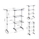 Dryer Rack 4 Tier Foldable Clothes Hanger Airer Rack Drying Rack Extendable 