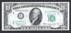 1950-D $10 PHILADELPHIA FEDERAL RESERVE NOTE ~ GEM CRISP UNCIRCULATED - Picture 1 of 2