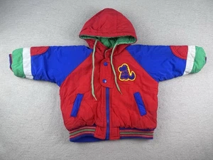 Vintage Alpine Way 90er Jahre bunter Dinosaurier Nylon Wintermantel 18M - Bild 1 von 9