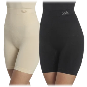Paquete de 2: Pantalones cortos de compresión suave para medio muslo (negro, nude, 2X) - Imagen 1 de 8