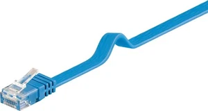 5x CAT 6 Netzwerkkabel Flachkabel; CAT FLAT 6-0150 U/UTP BLAU 1.5m - Bild 1 von 6
