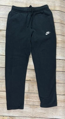 Mens Nike Black Club Fleece Sweatpants Drawstring Swoosh Pants Small BV2707-00A - Image 1 of 4