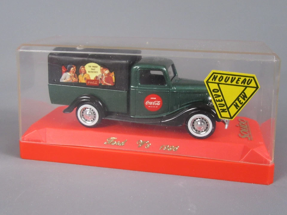 D219 Vintage Solido France Ford V8 Green 1936 Van Coca Cola 1:43 +Box - Image 1 of 4