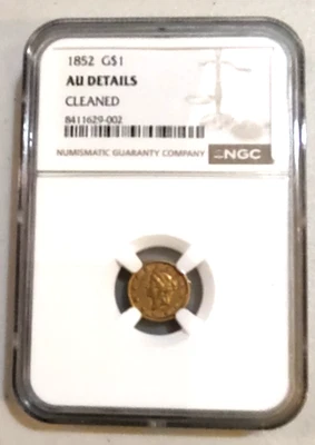 1852 G$1 Gold Dollar NGC AU - Image 1 of 2