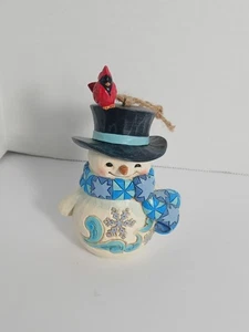 2020 Jim Shore Snowman w Scarf & Cardinal Figurine Ornament Christmas Holidays - Picture 1 of 8