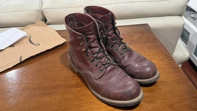 RED WING Iron Ranger 8119 Oxblood 皮靴男式 8 D 码 — 第 1/4 张图片