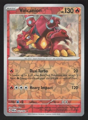 Volcanion 022/182 Reverse Holo Pokemon SV04: Paradox Rift - Image 1 of 2