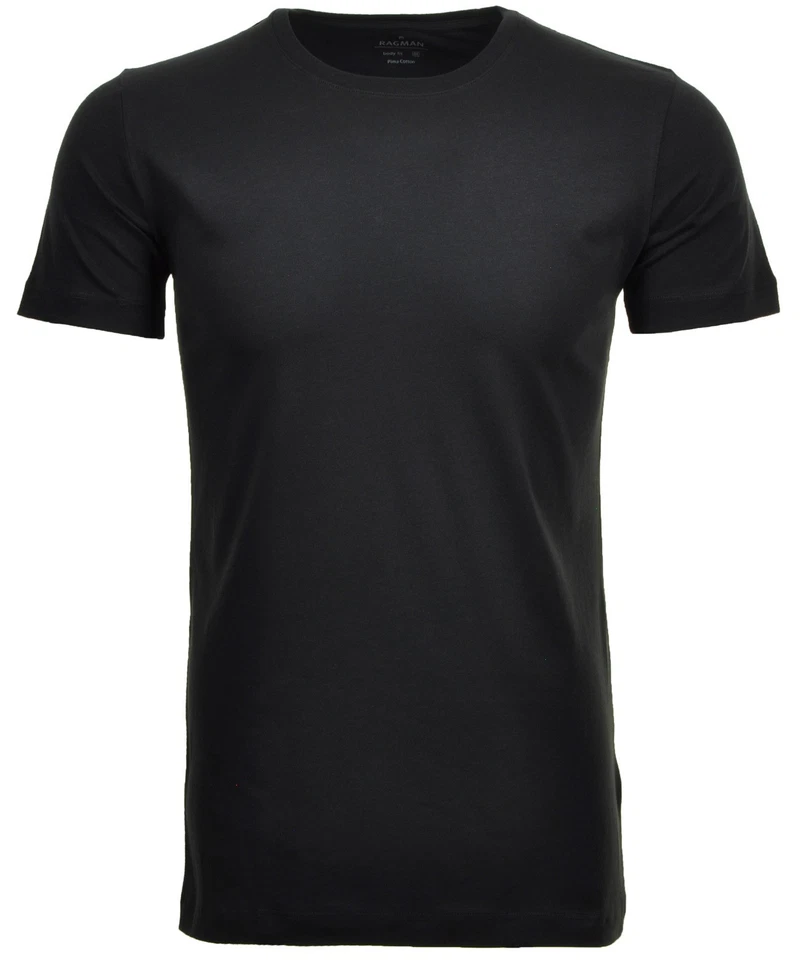 RAGMAN Herren 2 T-Shirt Doppelpack Bodyfit mit Rundhals NEU - Bild 1 von 1
